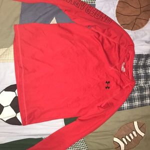 Red Under Armour long sleeve shirt